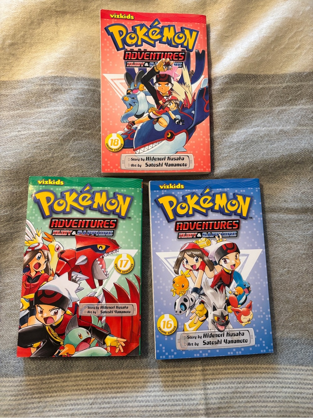 Pokemon Adventures Manga Lot - Red, Green, Blue Covers